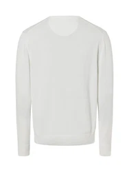 Nils Sundström Strickpullover Creme/Grau/Weiß