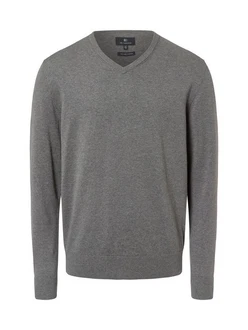 Nils Sundström Strickpullover Dunkelgrau/Grau/Hellgrau