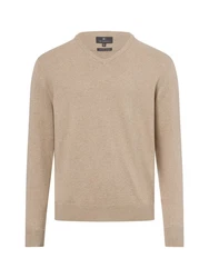 Nils Sundström Strickpullover Beige/Khaki/Braun/Grau