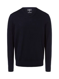 Nils Sundström Strickpullover Dunkelblau/Blau
