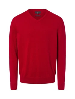 Nils Sundström Strickpullover Rot/Dunkelrot