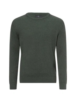 Nils Sundström Strickpullover Dunkelgrün/Grün