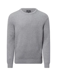 Nils Sundström Strickpullover Grau/Hellgrau/Dunkelgrau