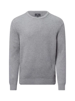 Nils Sundström Strickpullover Grau/Hellgrau/Dunkelgrau