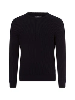 Nils Sundström Strickpullover Dunkelblau/Blau/Schwarz