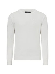 Nils Sundström Strickpullover Grau/Creme/Weiß/Khaki