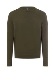 Nils Sundström Strickpullover Dunkelgrün/Khaki
