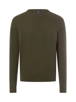 Nils Sundström Strickpullover Dunkelgrün/Khaki