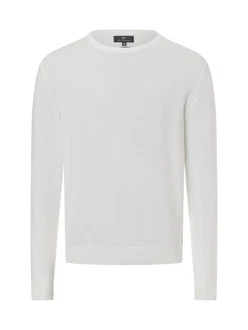 Nils Sundström Strickpullover Grau/Creme