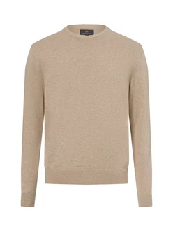 Nils Sundström Strickpullover Khaki/Beige/Braun/Gold