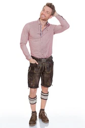 Hatico Trachtenhemd MAXIM bordeaux/oliv