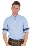 Hatico Trachtenhemd PURE Tracht Hemd MELCHOR hellblau/rot