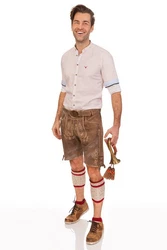 Hatico Trachtenhemd GAUDENS blau/rot