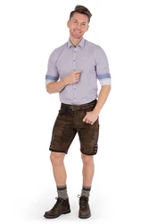 Hatico Trachtenhemd MANILO wei/blau/oliv/rot