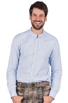 Hatico Trachtenhemd MORRIS hellblau/wei, oliv/wei