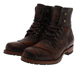 15187 MILLES Braun Stiefelette Herren Schnrstiefel
