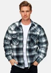 Egomaxx Blouson Fleece Hemd Holzfäller Jacke [2575] Grau/Blau (2575)