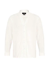 Antioch Blusenshirt Standing Collar Long Sleeve Shirt Weiß/Creme