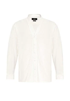 Antioch Blusenshirt Standing Collar Long Sleeve Shirt Weiß/Creme