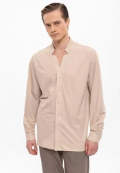 Antioch Blusenshirt Standing Collar Long Sleeve Shirt 