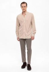 Antioch Blusenshirt Standing Collar Long Sleeve Shirt 