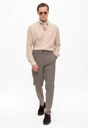 Antioch Blusenshirt Standing Collar Long Sleeve Shirt 