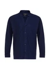 Antioch Blusenshirt Standing Collar Long Sleeve Shirt Dunkelblau/Blau