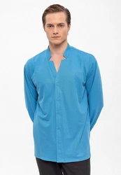 Antioch Blusenshirt Standing Collar Long Sleeve Shirt 