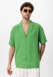 Antioch Blusenshirt Lapel Collar Short Sleeve Shirt 