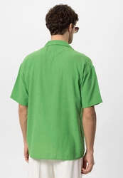 Antioch Blusenshirt Lapel Collar Short Sleeve Shirt 