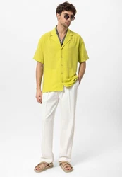 Antioch Blusenshirt Lapel Collar Short Sleeve Shirt 