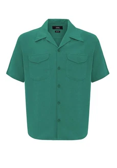 Antioch Blusenshirt Lapel Collar Short Sleeve Shirt Türkis/Grün/Dunkelgrün Antioch Blusenshirt Lapel Collar Short Sleeve Shirt Türkis/Grün/Dunkelgrün