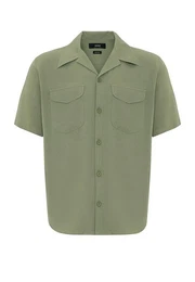 Blusenshirt Lapel Collar Short Sleeve Shirt