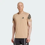 adidas Performance Longsleeve ICON 3-STREIFEN T-SHIRT Beige/Gelb/Braun