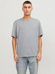Jack & Jones T-Shirt JJEORGANIC BASIC TEE SS O-NECK Grau/Hellgrau/Dunkelgrau