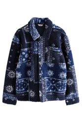 Next Fleecejacke Fleece-Hemdjacke mit Print 