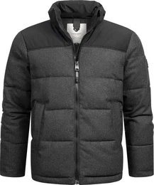 Steppjacke Waldess Gesteppte Herren Outdoorjacke in Woll-Optik