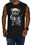 RMK Tanktop Herren Muscleshirt Gym Shirt Fitness Teddybr Motorrad Braun/Schwarz/Grau/Dunkelblau
