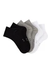 Bench. Kurzsocken (Packung) mit eingestricktem Markenlogo Grau/Weiß