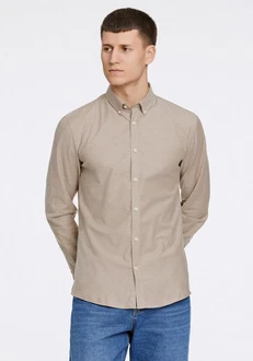 LINDBERGH Businesshemd Khaki/Beige/Braun LINDBERGH Businesshemd Khaki/Beige/Braun