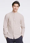 LINDBERGH Leinenhemd Beige/Khaki/Braun