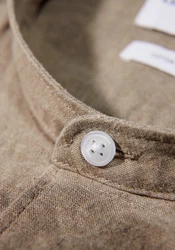 LINDBERGH Leinenhemd Khaki/Beige/Weiß/Braun