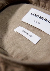 LINDBERGH Leinenhemd Khaki/Beige/Weiß/Braun