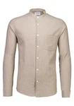 LINDBERGH Leinenhemd Khaki/Beige/Weiß/Braun