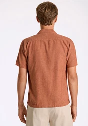 LINDBERGH Leinenhemd Rot/Orange/Braun