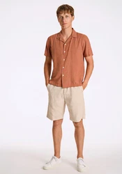 LINDBERGH Leinenhemd Rot/Orange/Braun