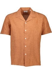 LINDBERGH Leinenhemd Rot/Orange/Braun
