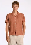 LINDBERGH Leinenhemd Rot/Orange/Braun
