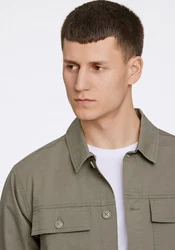LINDBERGH Hemdjacke Oberhemd Dunkelgrün/Khaki/Beige