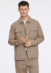 LINDBERGH Hemdjacke Oberhemd Braun/Khaki/Beige